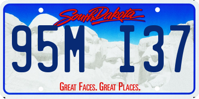 SD license plate 95MI37