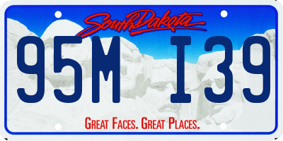 SD license plate 95MI39