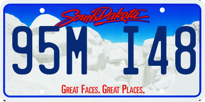 SD license plate 95MI48