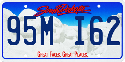 SD license plate 95MI62