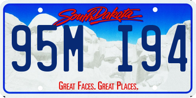 SD license plate 95MI94