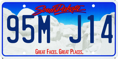 SD license plate 95MJ14