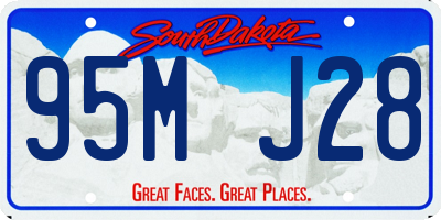 SD license plate 95MJ28