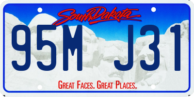 SD license plate 95MJ31