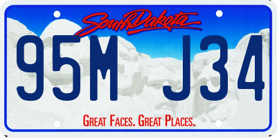 SD license plate 95MJ34