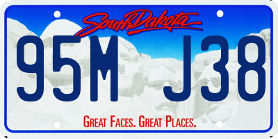 SD license plate 95MJ38