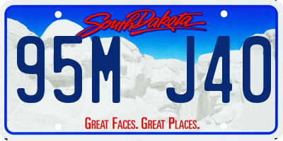 SD license plate 95MJ40