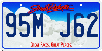 SD license plate 95MJ62