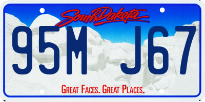 SD license plate 95MJ67