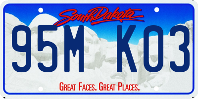 SD license plate 95MK03