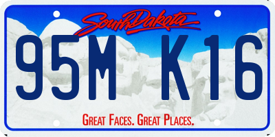 SD license plate 95MK16