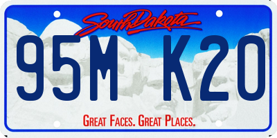 SD license plate 95MK20