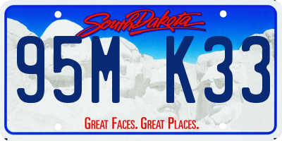 SD license plate 95MK33