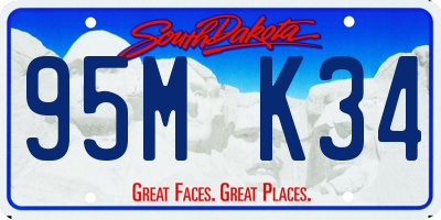 SD license plate 95MK34
