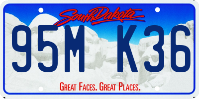 SD license plate 95MK36