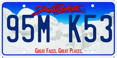 SD license plate 95MK53