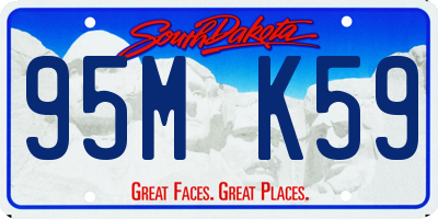 SD license plate 95MK59