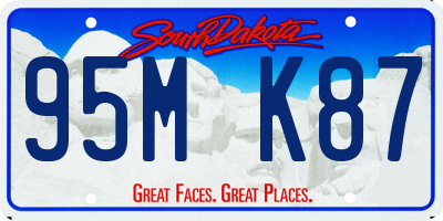 SD license plate 95MK87