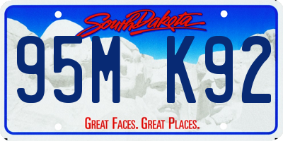 SD license plate 95MK92