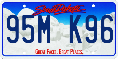 SD license plate 95MK96