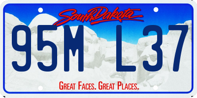 SD license plate 95ML37