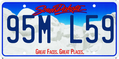 SD license plate 95ML59