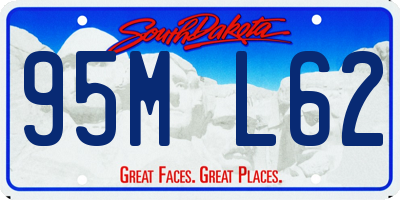 SD license plate 95ML62