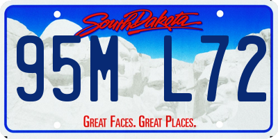 SD license plate 95ML72