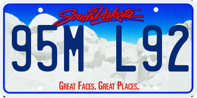 SD license plate 95ML92