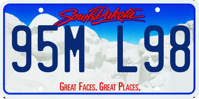SD license plate 95ML98