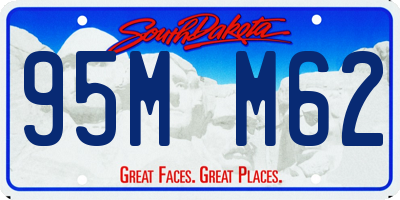 SD license plate 95MM62