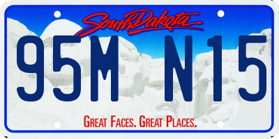 SD license plate 95MN15