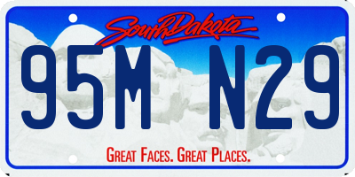 SD license plate 95MN29