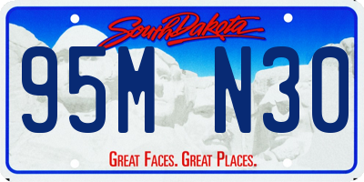 SD license plate 95MN30