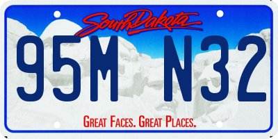 SD license plate 95MN32