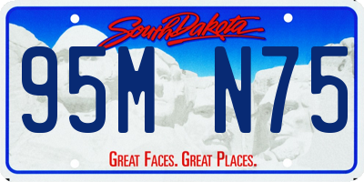 SD license plate 95MN75