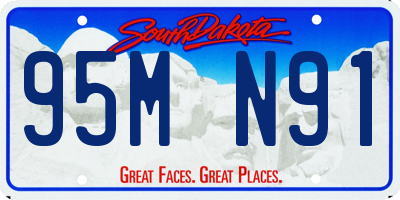 SD license plate 95MN91