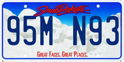 SD license plate 95MN93