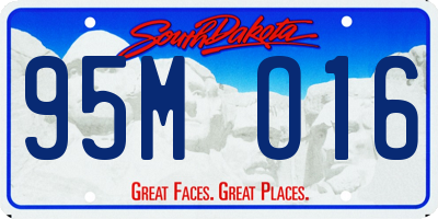 SD license plate 95MO16
