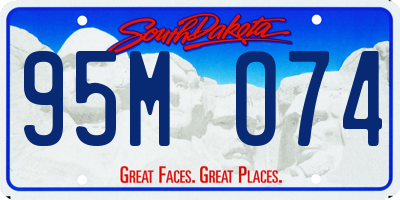 SD license plate 95MO74