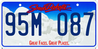 SD license plate 95MO87