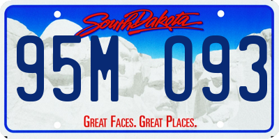 SD license plate 95MO93