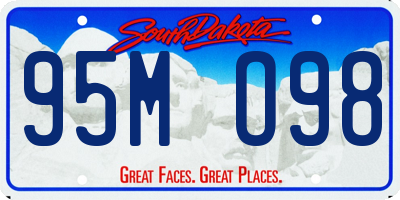 SD license plate 95MO98