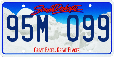 SD license plate 95MO99