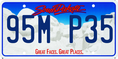 SD license plate 95MP35