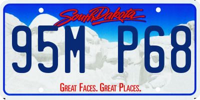 SD license plate 95MP68