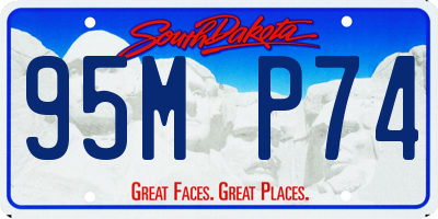SD license plate 95MP74