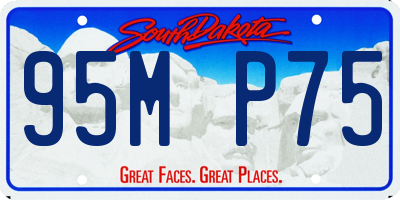 SD license plate 95MP75