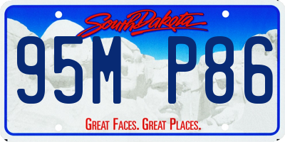 SD license plate 95MP86