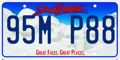 SD license plate 95MP88